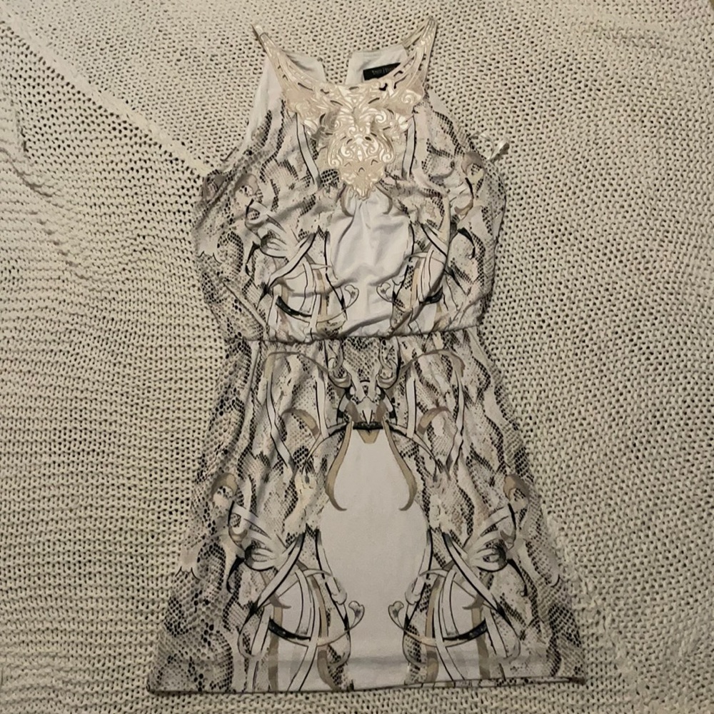 Gold and white dress